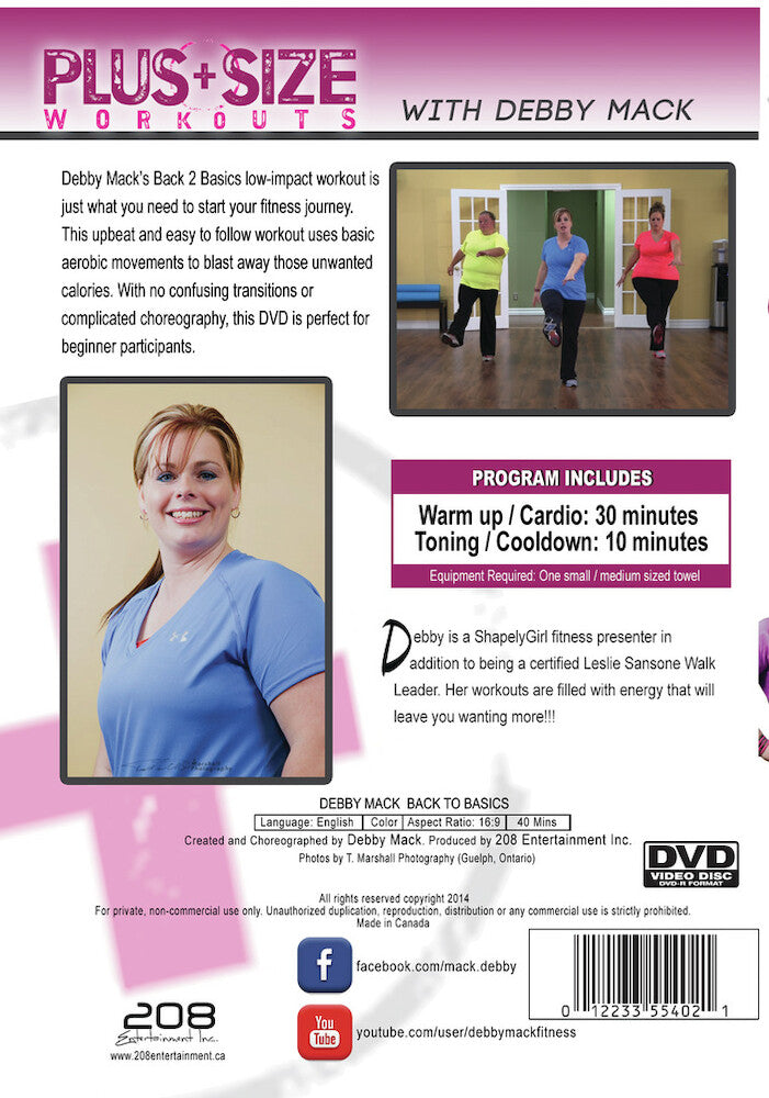 Debby Mack: Plus Size Workouts: Back 2 Basics - Back Panel - 