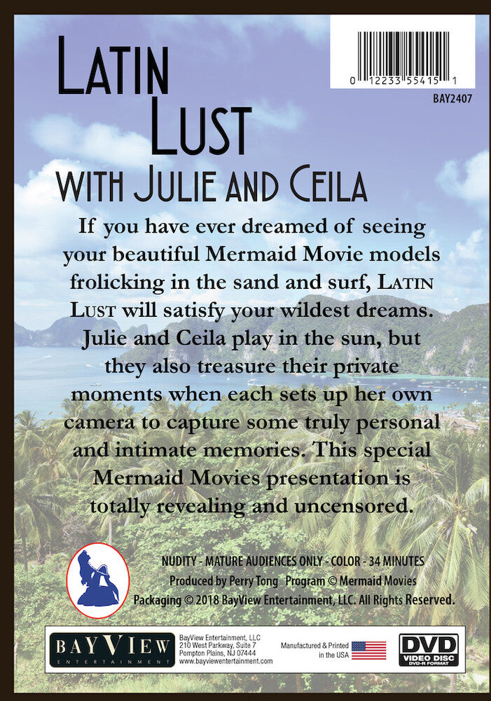 Mermaid Movies Presents: Latin Lust with Julie and Ceila - Back Panel - 