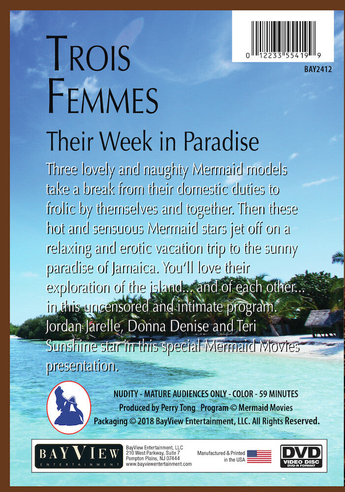 Mermaid Movies Presents: Trois Femmes - Their Week in Paradise - Back Panel - 