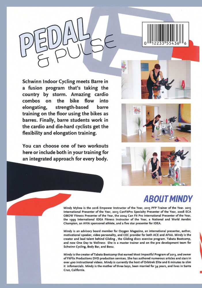 Mindy Mylrea: Pedal & Pulse Indoor Cycling Workouts - Back Panel - 