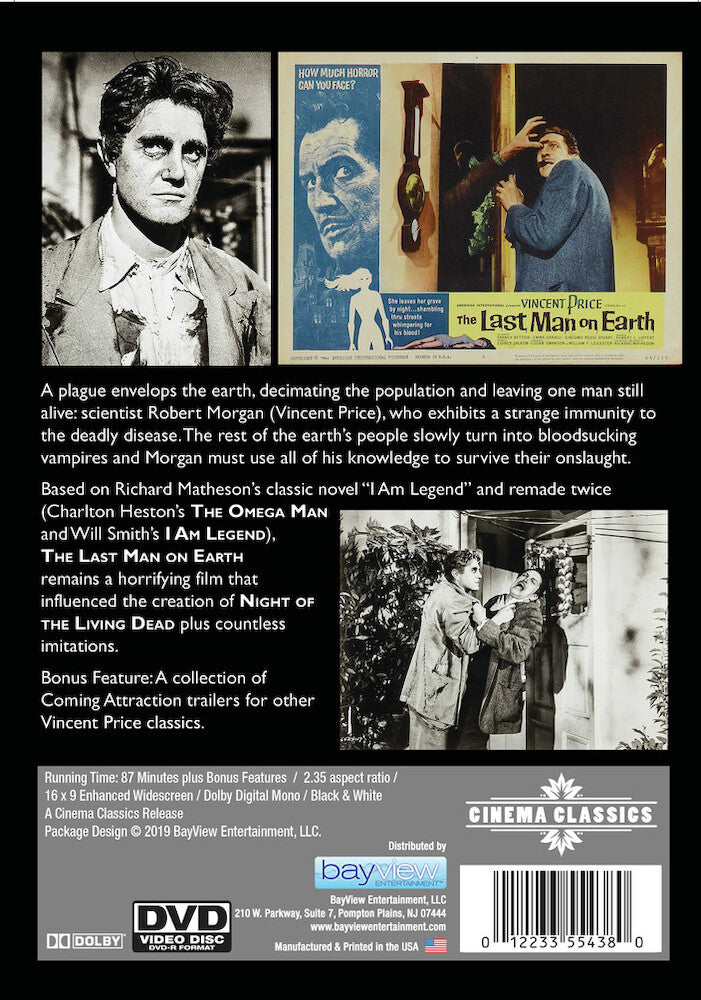 The Last Man On Earth: Cinema Classics - Back Panel - 