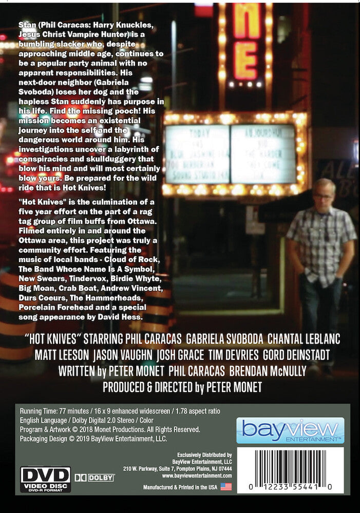 Hot Knives: A Slacker Odyssey - Back Panel - 