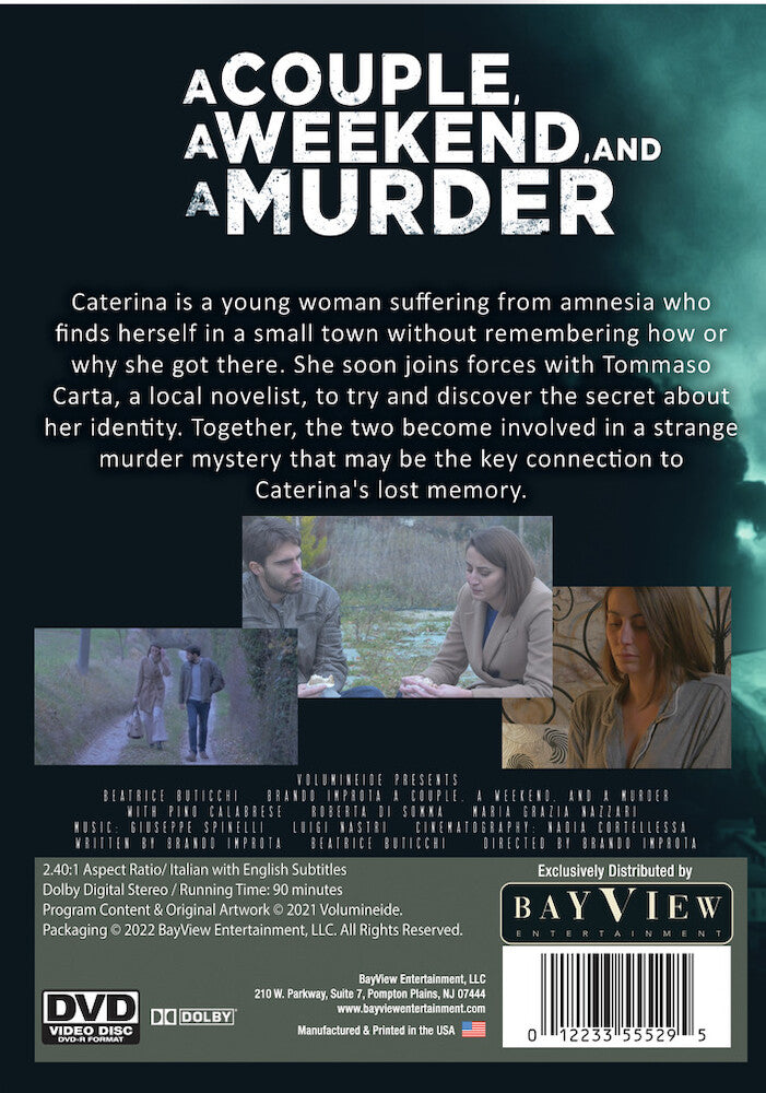 A Couple, A Weekend, and a Murder - Back Panel - 