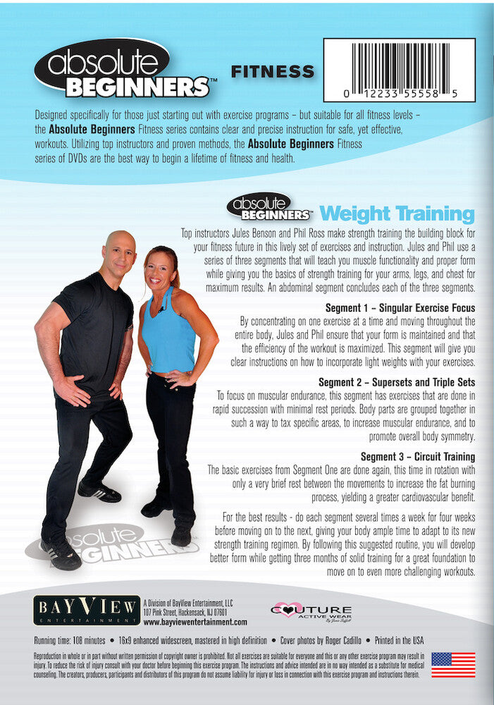 Absolute Beginners: Weight Training with Jules Benson & Phil Ross - Back Panel - 