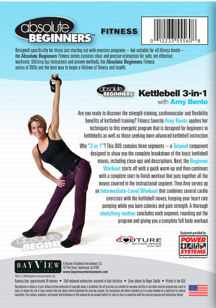 Absolute Beginners: Kettlbell 3-in-1 with Amy Bento - Back Panel - 