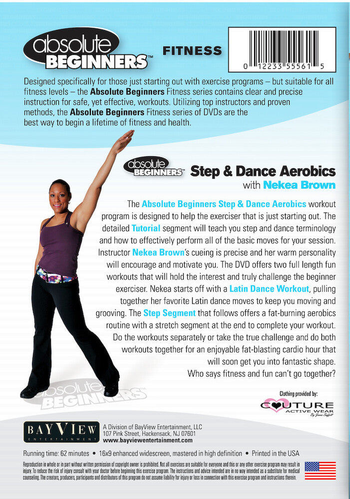 Absolute Beginners: Step & Dance Aerobics with Nekea Brown - Back Panel - 