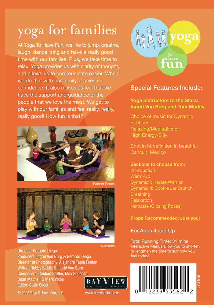 Yoga For Families - Back Panel - 