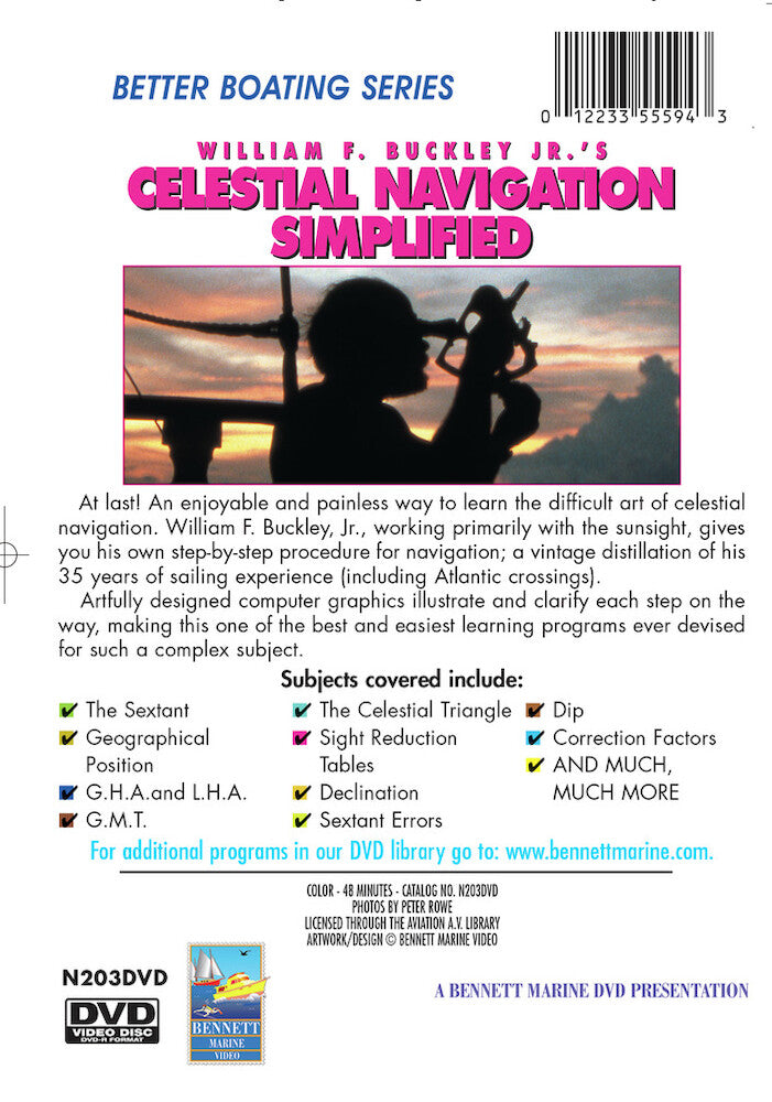 William F. Buckley: Celestial Navigation Simplified - Back Panel - 