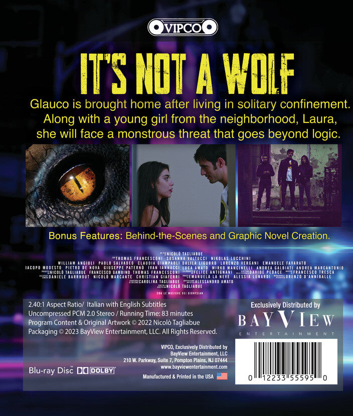 It's Not a Wolf (Non E Un Lupo) Blu-Ray - Back Panel - 