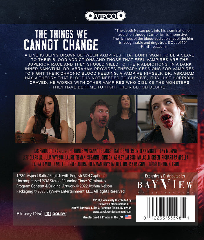 The Things We Cannot Change [Blu-ray] - Back Panel - 