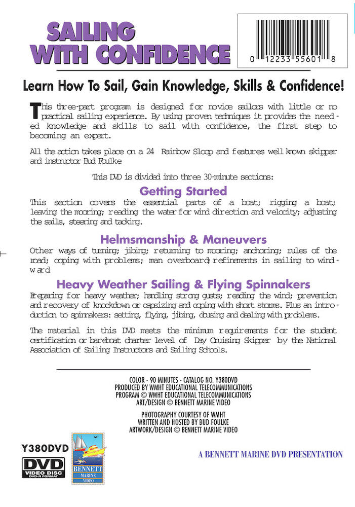 Sailing With Confidence - The Perfect way to Become an Experienced Sailor! - Back Panel - 