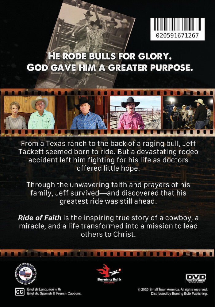 Ride of Faith: The Jeff Tackett Story - Back Panel - 