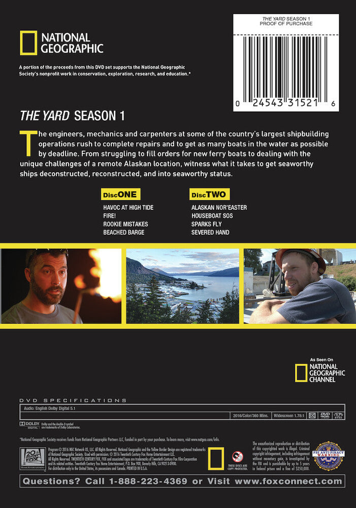 the yard season 1 - Back Panel - DVD