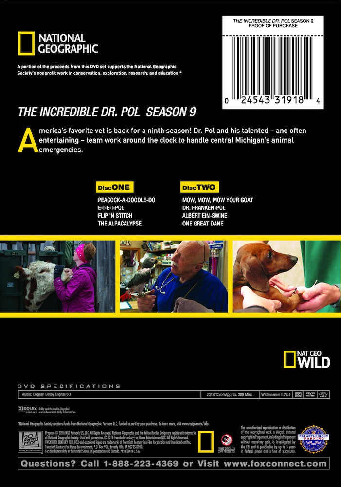 the incredible dr. pol s9 - Back Panel - DVD