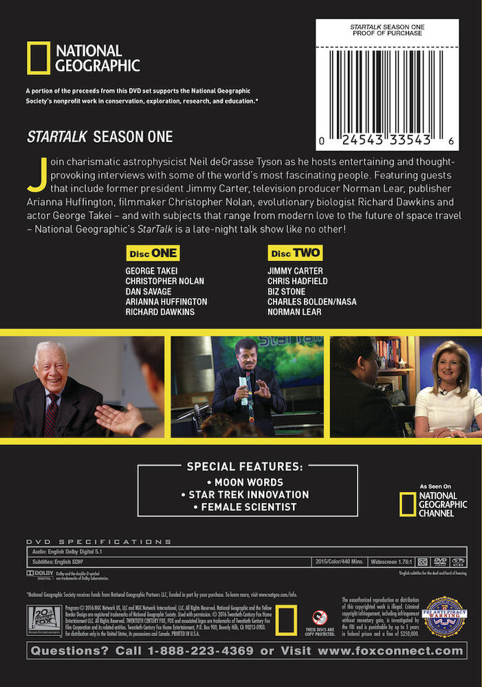 startalk season 1 - Back Panel - DVD