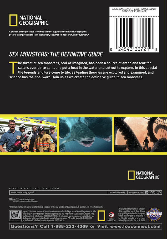 sea monster's: the definitive guide - Back Panel - DVD