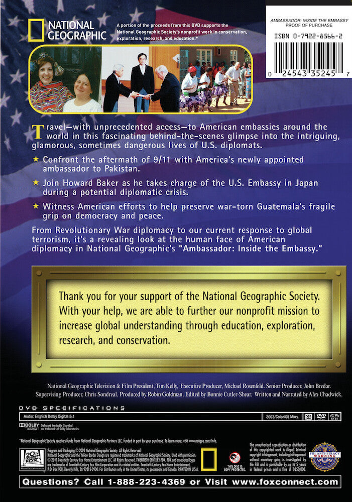 national geographic: ambassador - inside the embassy - Back Panel - DVD