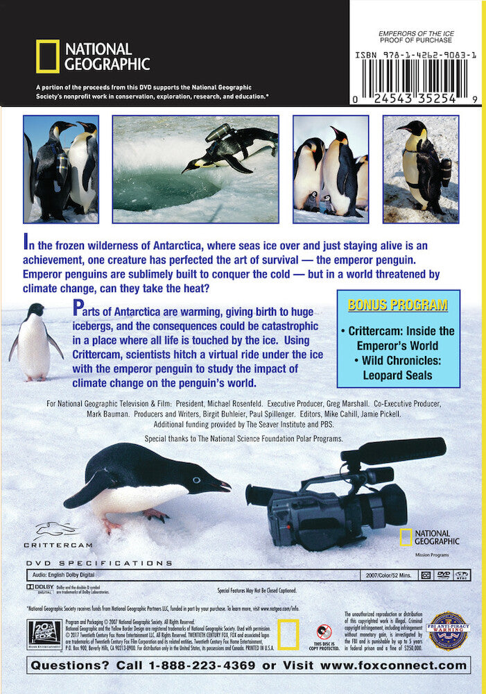 national geographic: emperors of the ice - Back Panel - DVD