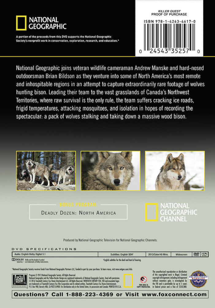 national geographic: killer quest - Back Panel - DVD