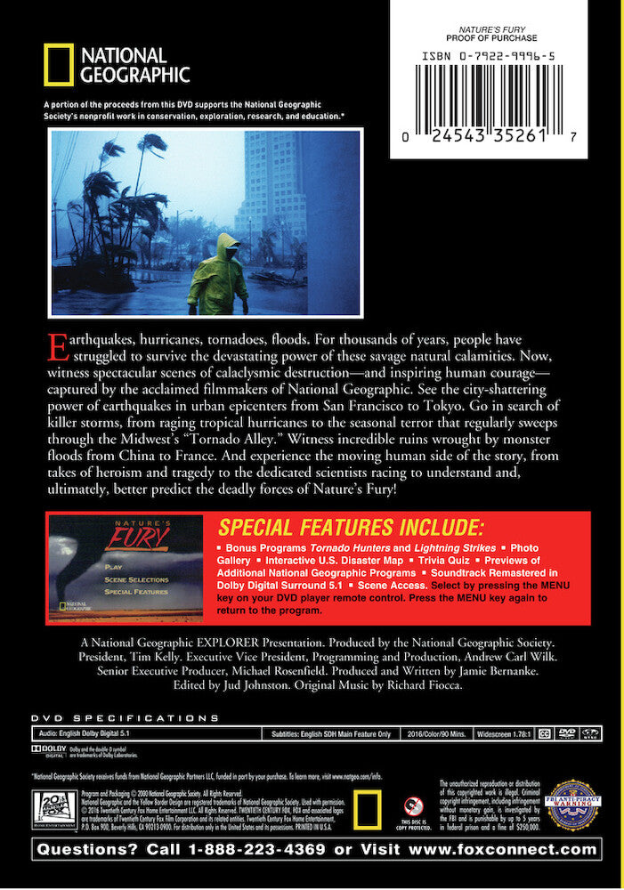 national geographic: nature's fury - Back Panel - DVD