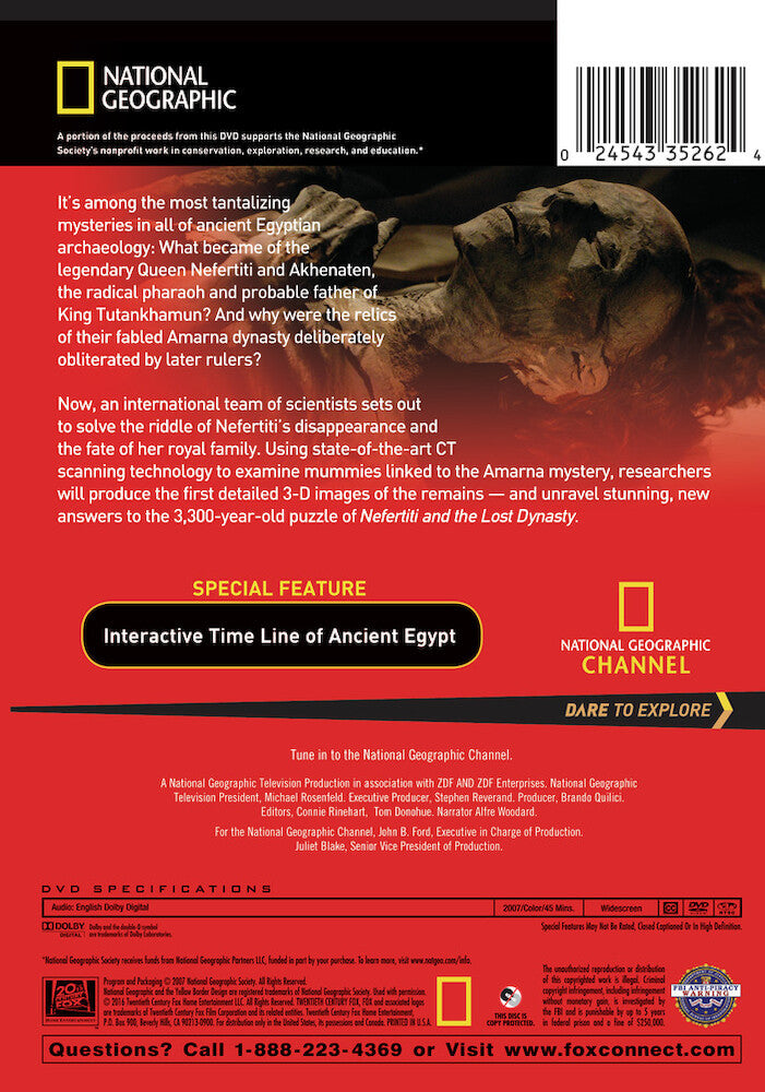 national geographic: nefertiti and the lost dynasty - Back Panel - DVD