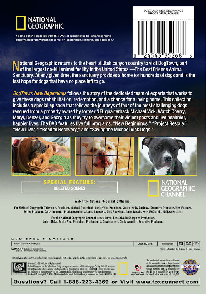 national geographic: dogtown: new beginnings - Back Panel - DVD
