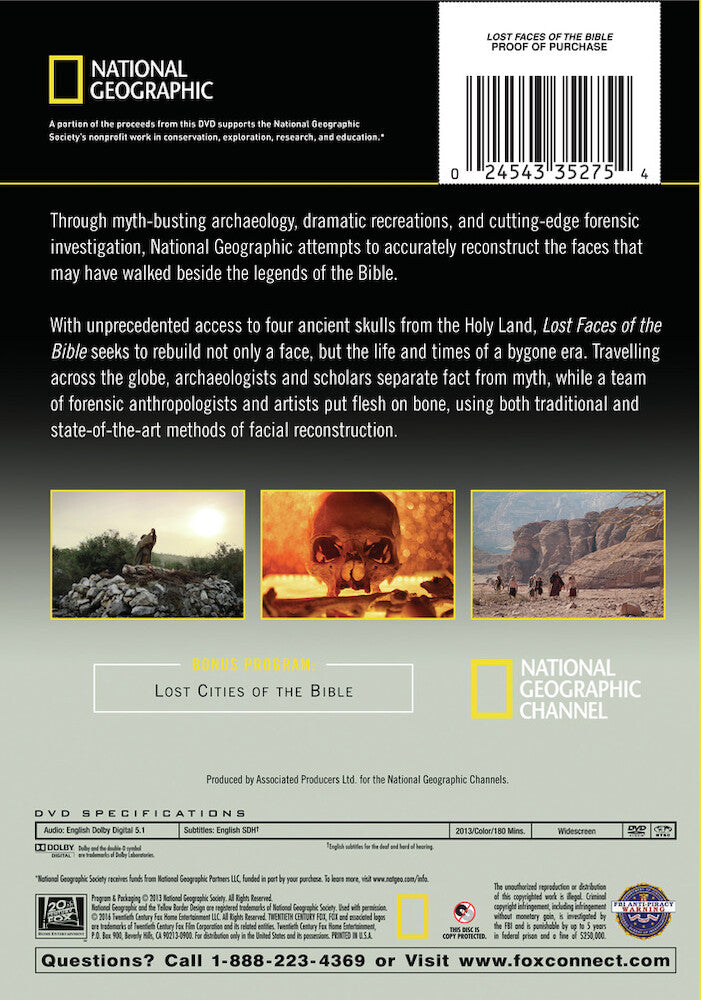 national geographic: lost faces of the bible - Back Panel - DVD