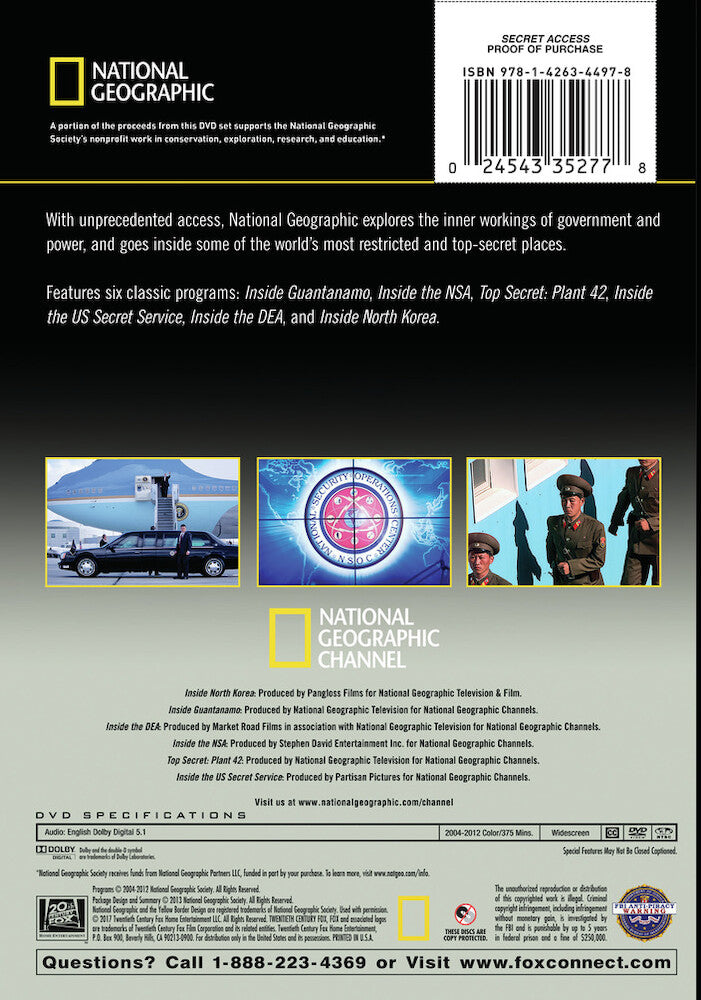 national geographic classics: secret access - Back Panel - DVD