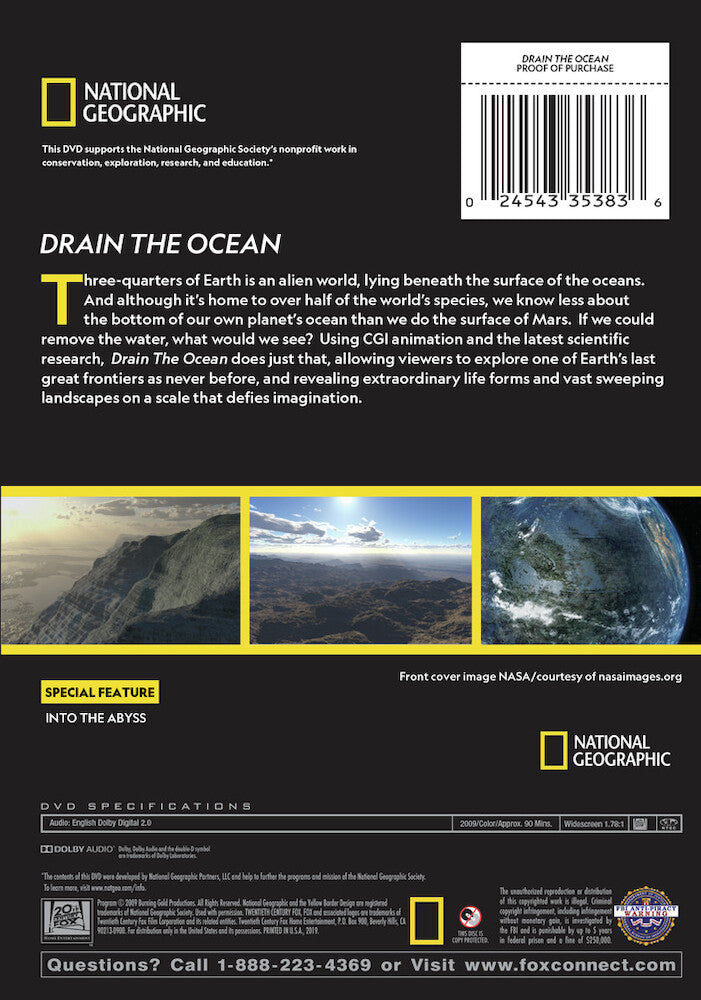 drain the ocean - Back Panel - DVD