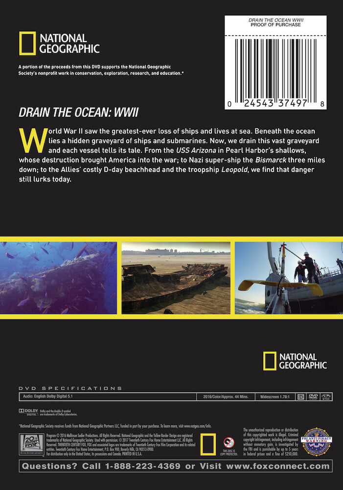 drain the ocean: wwii - Back Panel - DVD