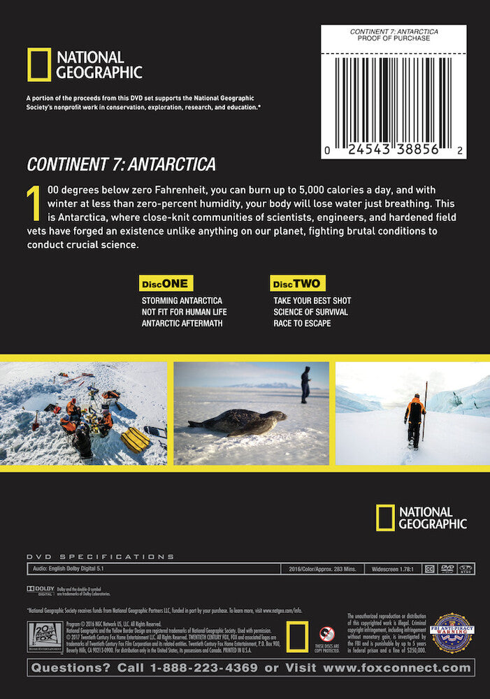 continent 7: antarctica - Back Panel - DVD