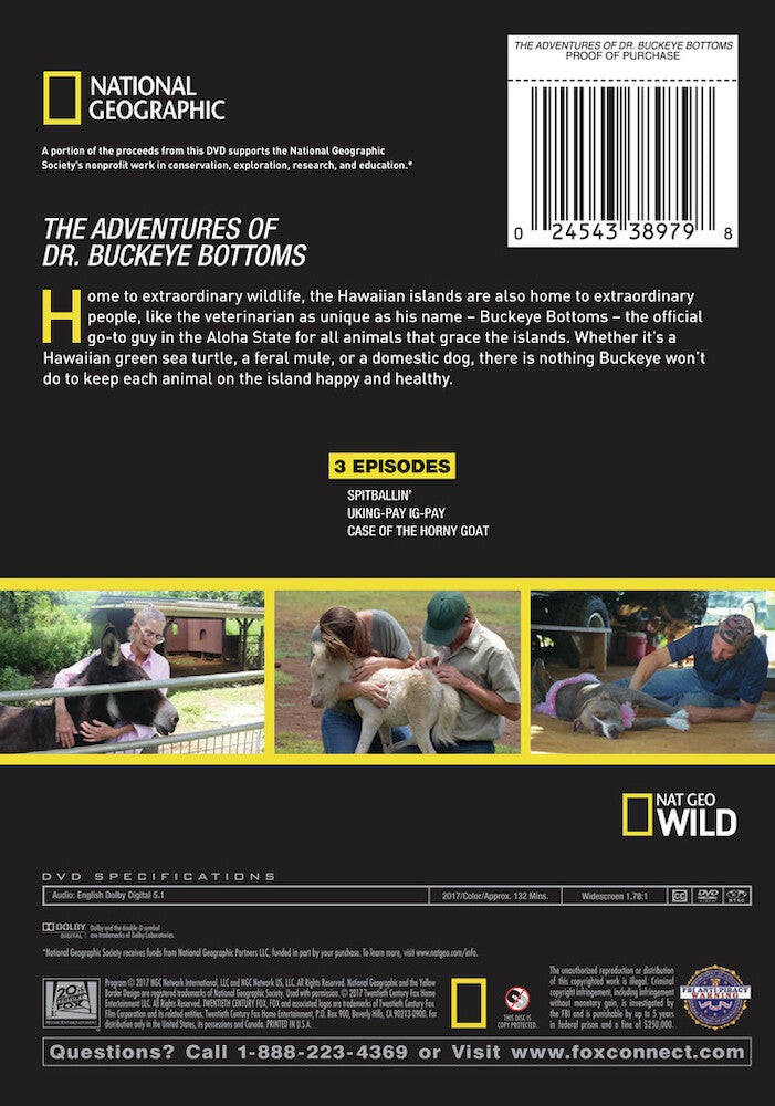 the adventures of dr. buckeye bottoms - Back Panel - DVD