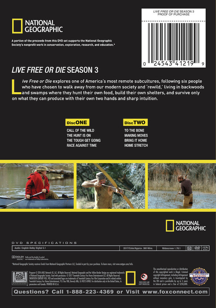 live free or die s3 - Back Panel - DVD