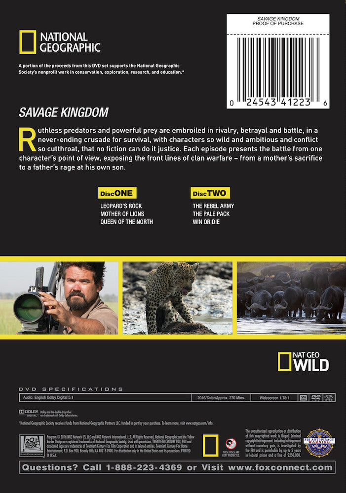 savage kingdom - Back Panel - DVD
