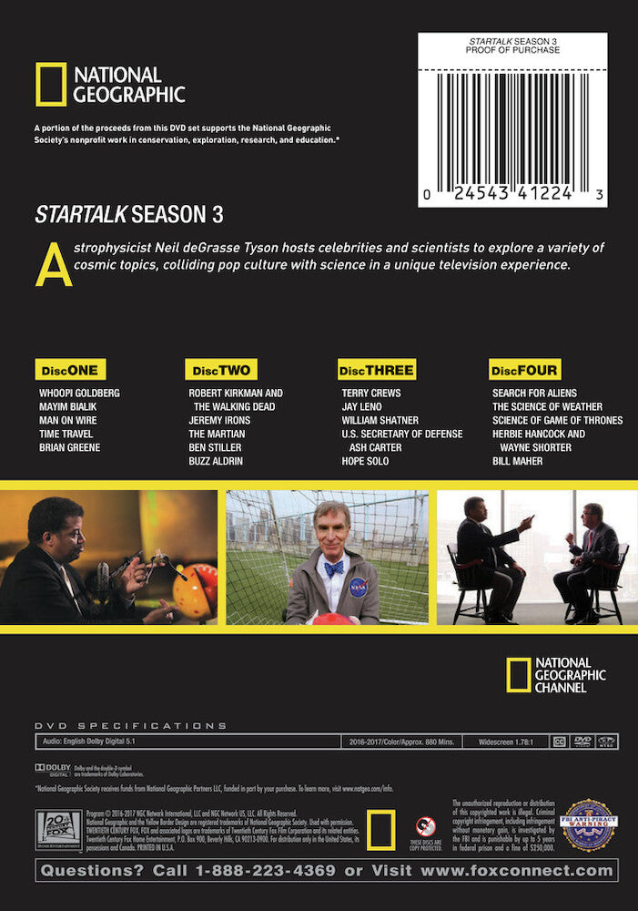 startalk with neil degrasse tyson s3 - Back Panel - DVD