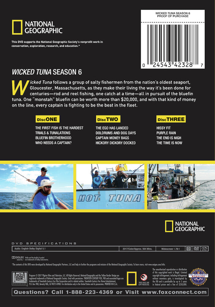 wicked tuna season 6 - Back Panel - DVD