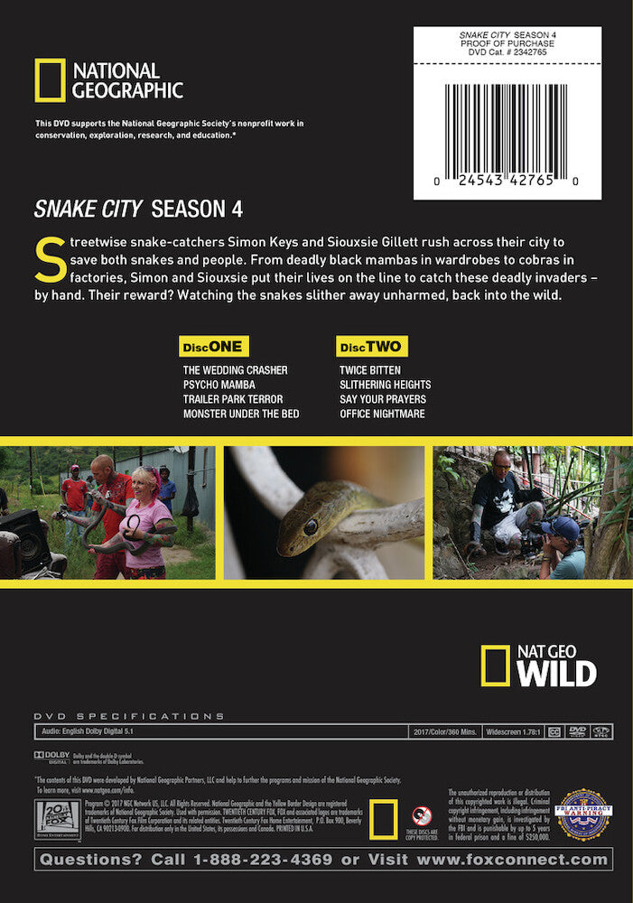 snake city season 4 - Back Panel - DVD