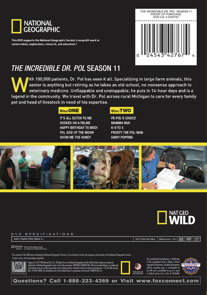 the incredible dr. pol season 11 - Back Panel - DVD