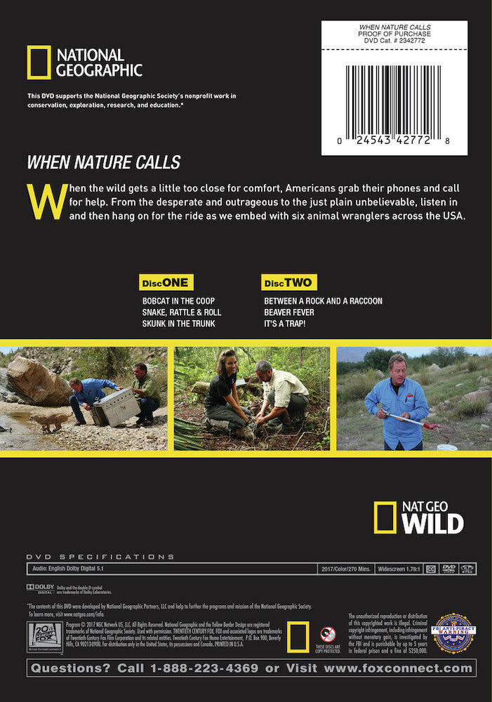 when nature calls - Back Panel - DVD