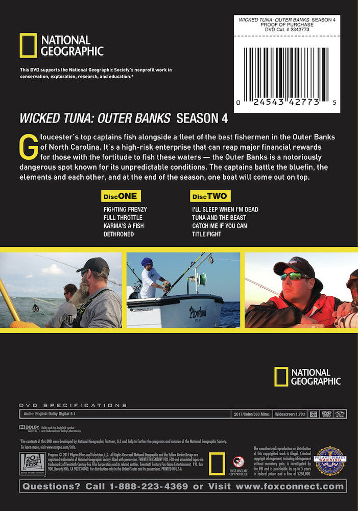 wicked tuna outer banks season 4 - Back Panel - DVD