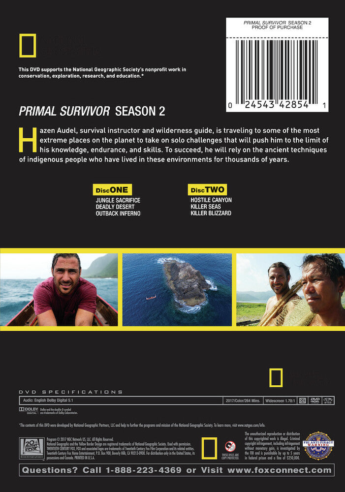 primal survivor season 2 - Back Panel - DVD