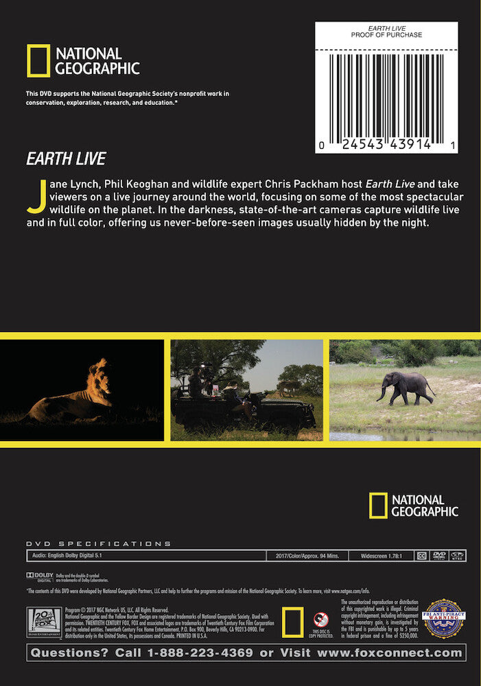 earth live - Back Panel - DVD