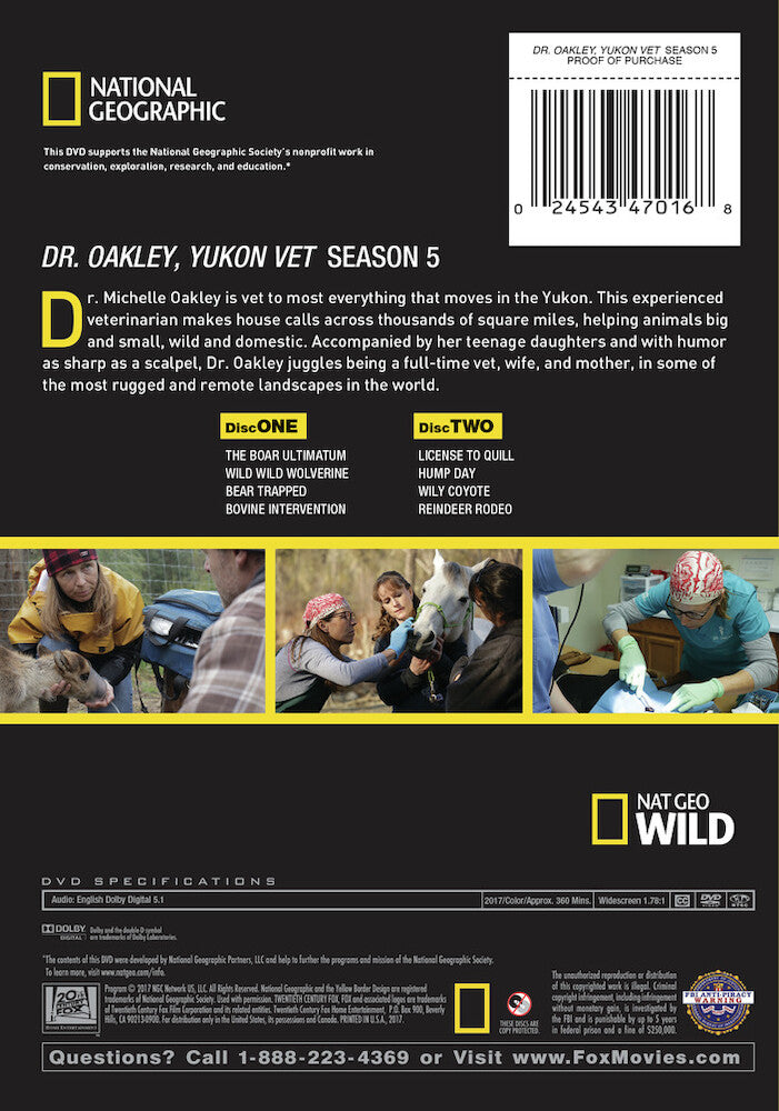 dr. oakley, yukon vet season 5 - Back Panel - DVD