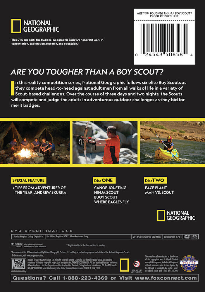 are you tougher than a boy scout - Back Panel - DVD