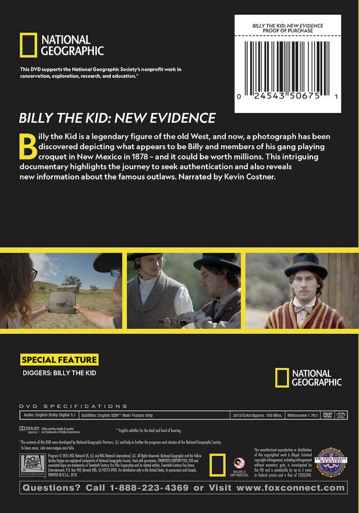 billy the kid: new evidence - Back Panel - DVD