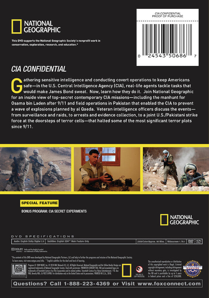 cia confidential - Back Panel - DVD