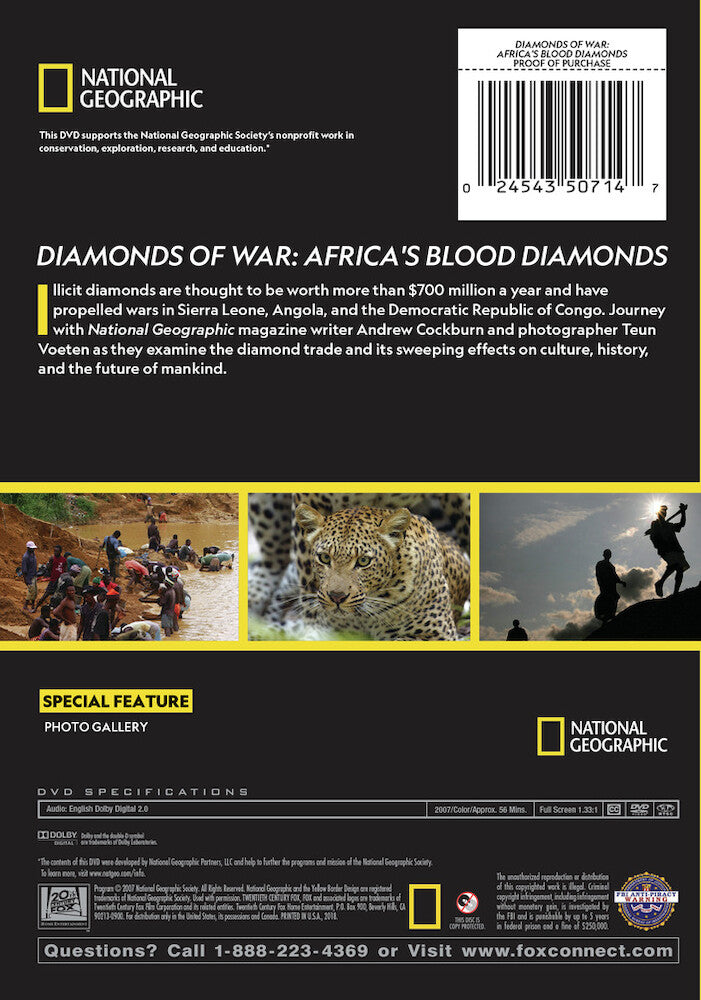 diamonds of war: africa's blood diamonds - Back Panel - DVD