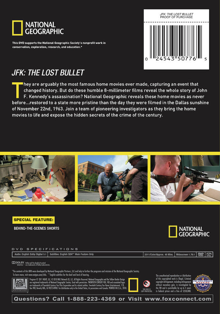 jfk: the lost bullet - Back Panel - DVD