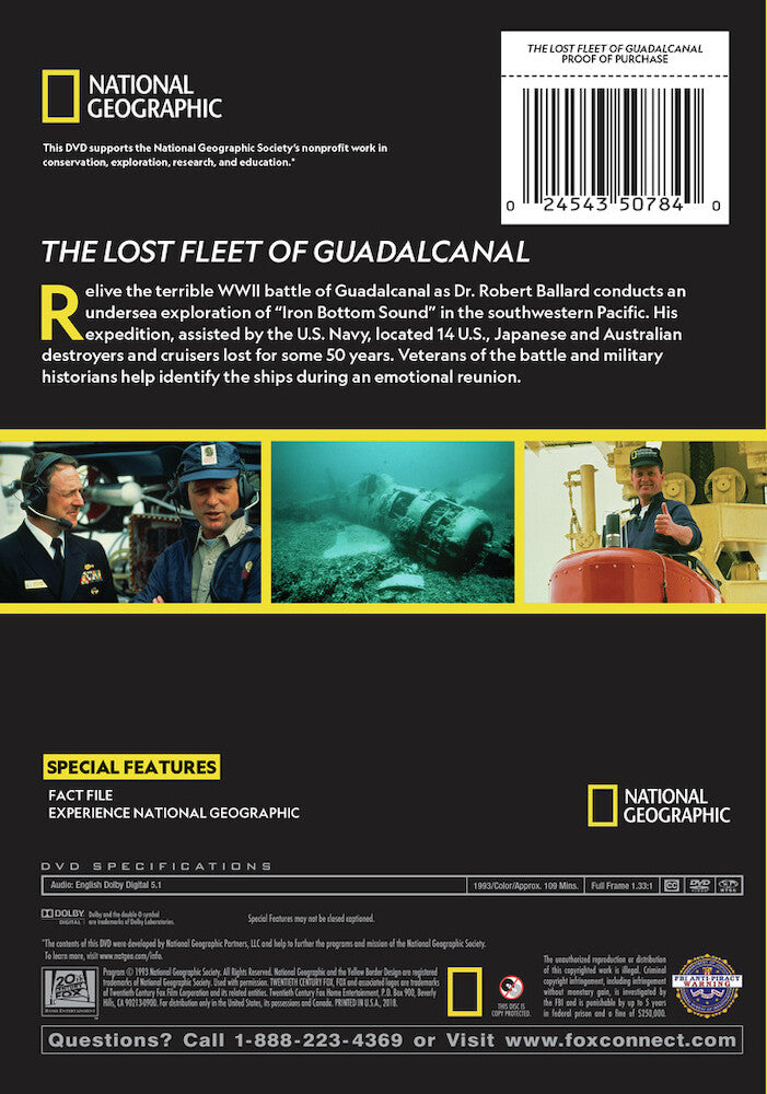 lost fleet of guadalcanal, the - Back Panel - DVD