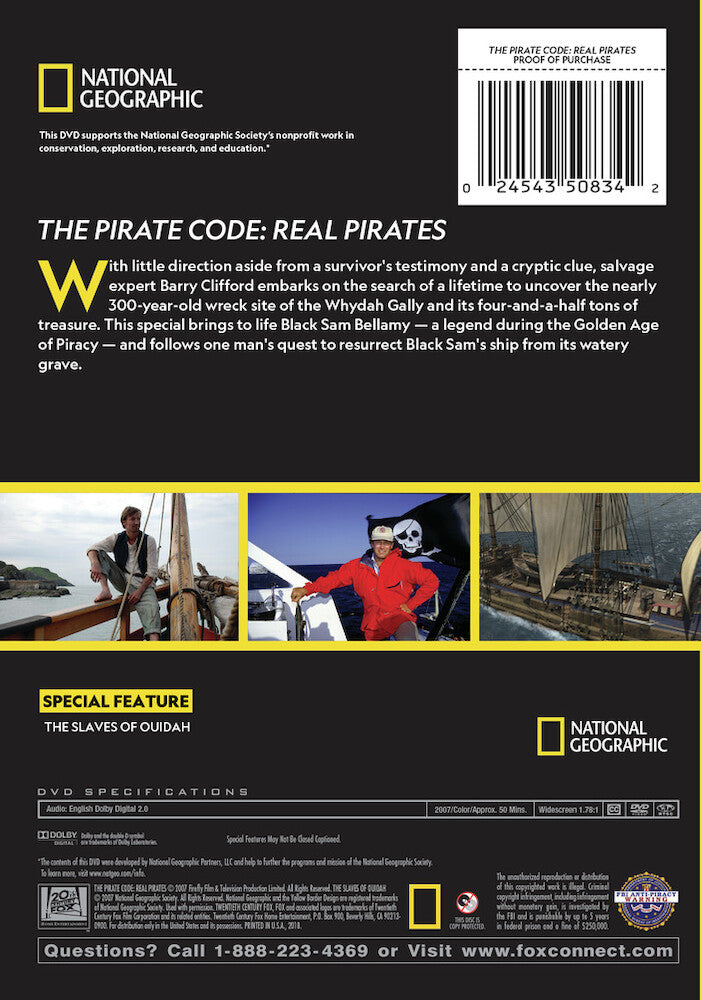 the pirate code: real pirates - Back Panel - DVD